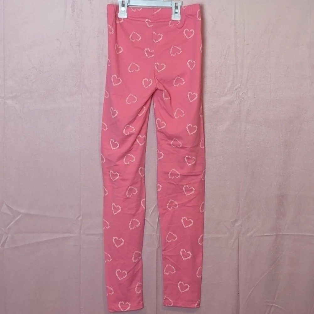 Gap Pink Heart Print Leggings size XXL 14-16